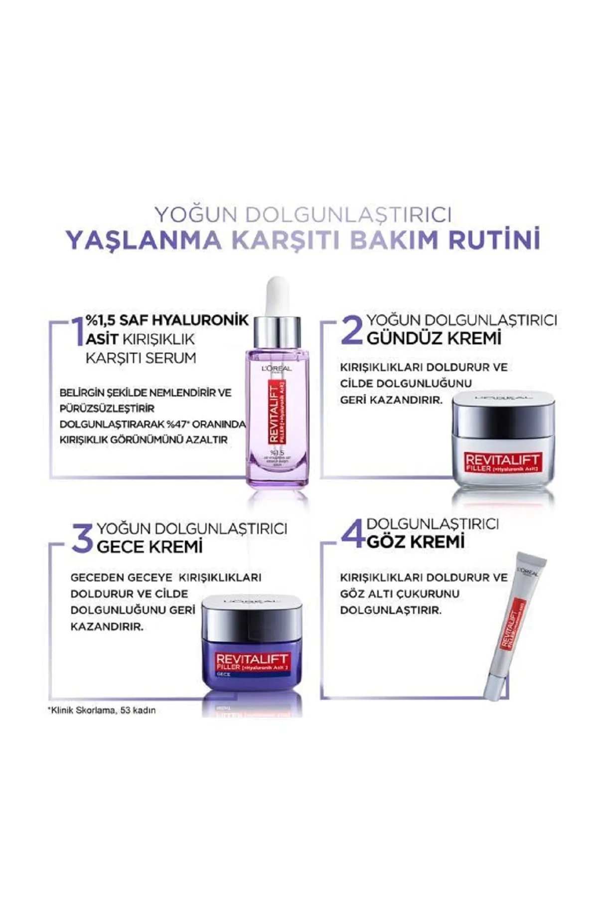 L’Oréal Paris Revitalift Filler Gece Kremi 50 Ml