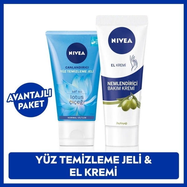 Nivea Yüz Temizleme Jeli 150 Ml & El Kremi 50 Ml