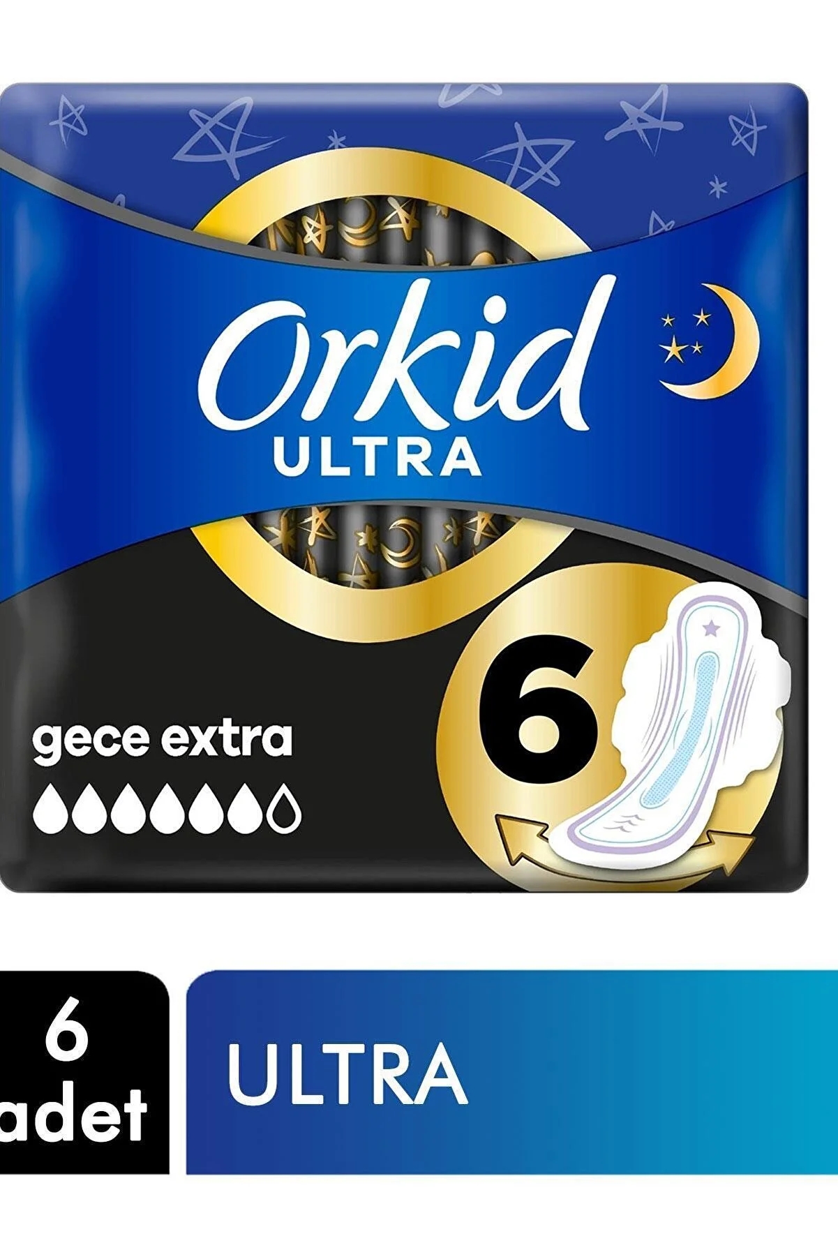 Orkid Ultra Extra Gece Extra Boy 4 Hijyenik Ped 6’lı