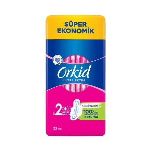 Orkid Ultra Extra Uzun Boy 2 Hijyenik Ped 22’li