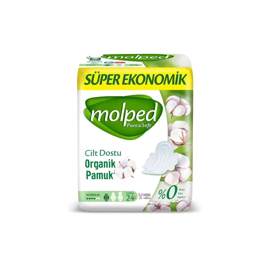 Molped Pure & Soft Hijyenik Ped Süper Eko Normal 24’lü 