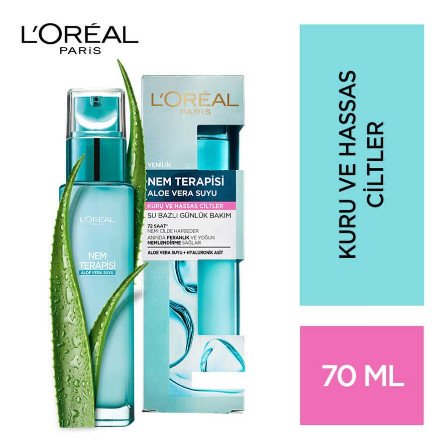 L’Oréal Paris Nem Terapisi Aloe Vera Suyu Kuru ve Hassas Ciltler 70 Ml