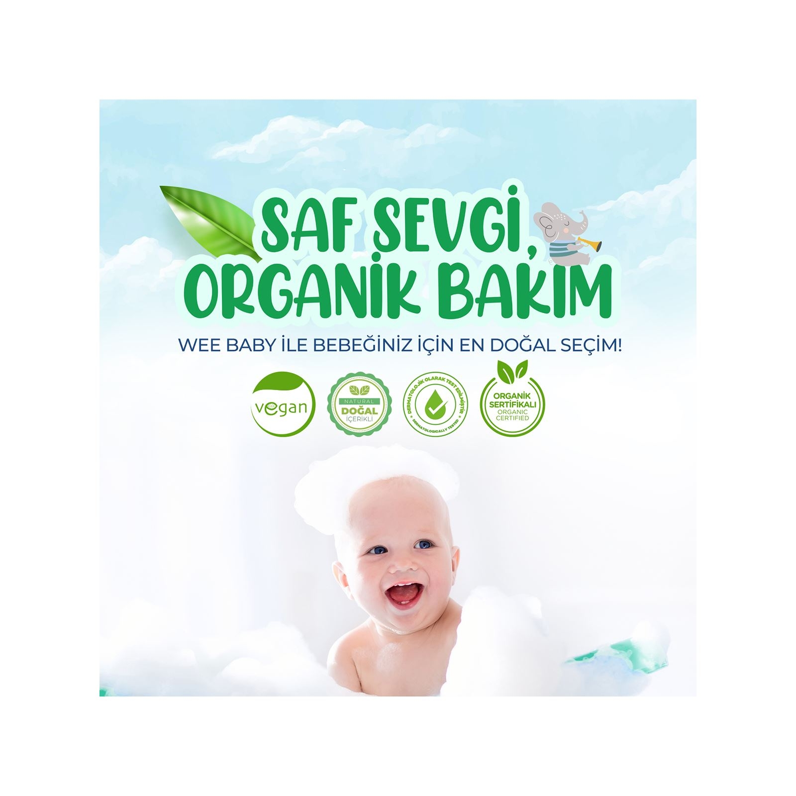 Wee Baby Organik Bebek Losyonu 200 ml