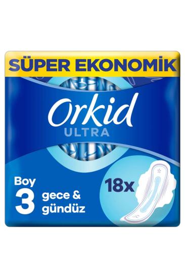 Orkid Ultra Gece & Gündüz Boy 3 18’li Hijyenik Ped