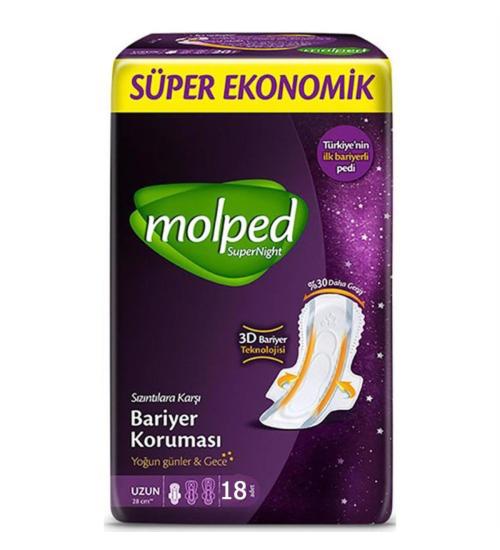 Molped Supernight Uzun Süper Ekonomik Ped 18’li