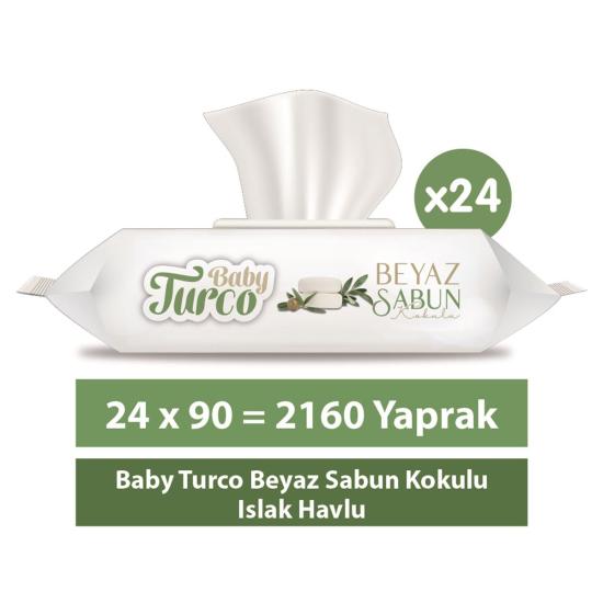 Baby Turco Beyaz Sabun Kokulu Islak Mendil 90 x 24 Adet