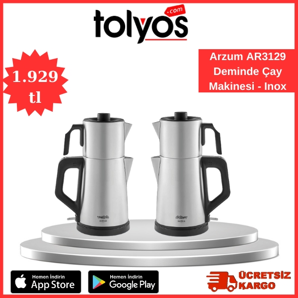 Arzum AR3129 Deminde Inox Çay Makinesi